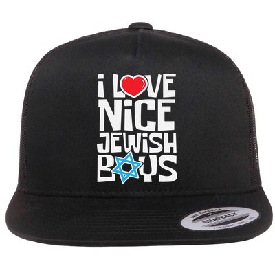 I Love Nice Jewish Boys Jews Hebrews Israelites Hanukkah  Flatbill Hat