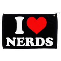 I love nerds I heart nerds Grommeted Golf Towel