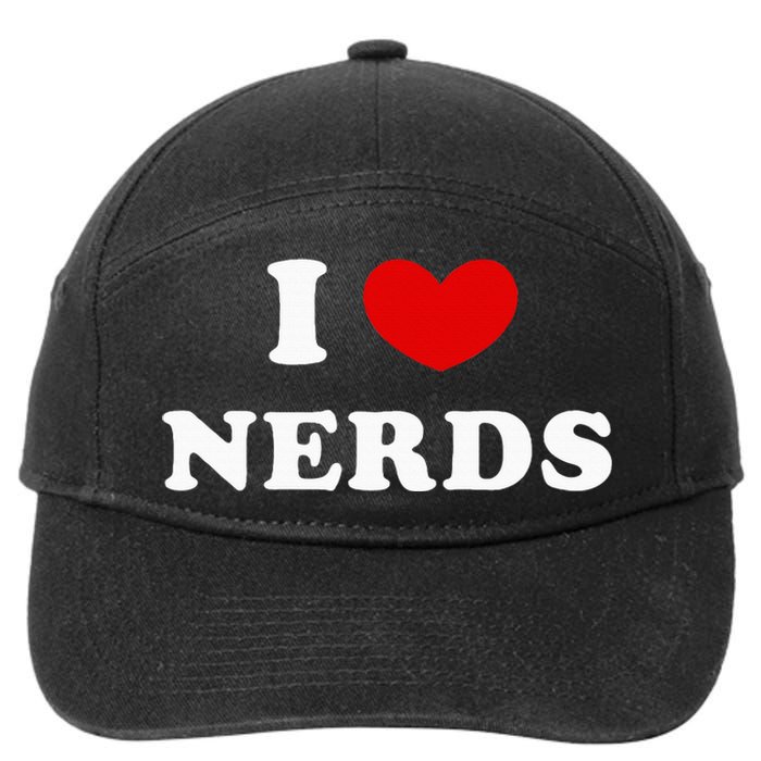 I Love Nerds 7-Panel Snapback Hat