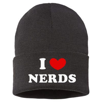 I Love Nerds Sustainable Knit Beanie