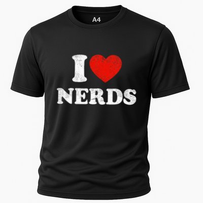 I Love Nerds Outfit Distressed I Heart Nerds Performance Shirt