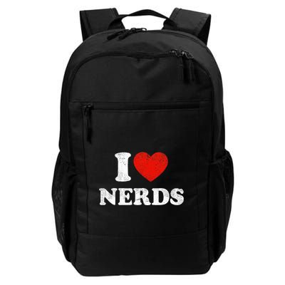 I Love Nerds Outfit Distressed I Heart Nerds Backpack