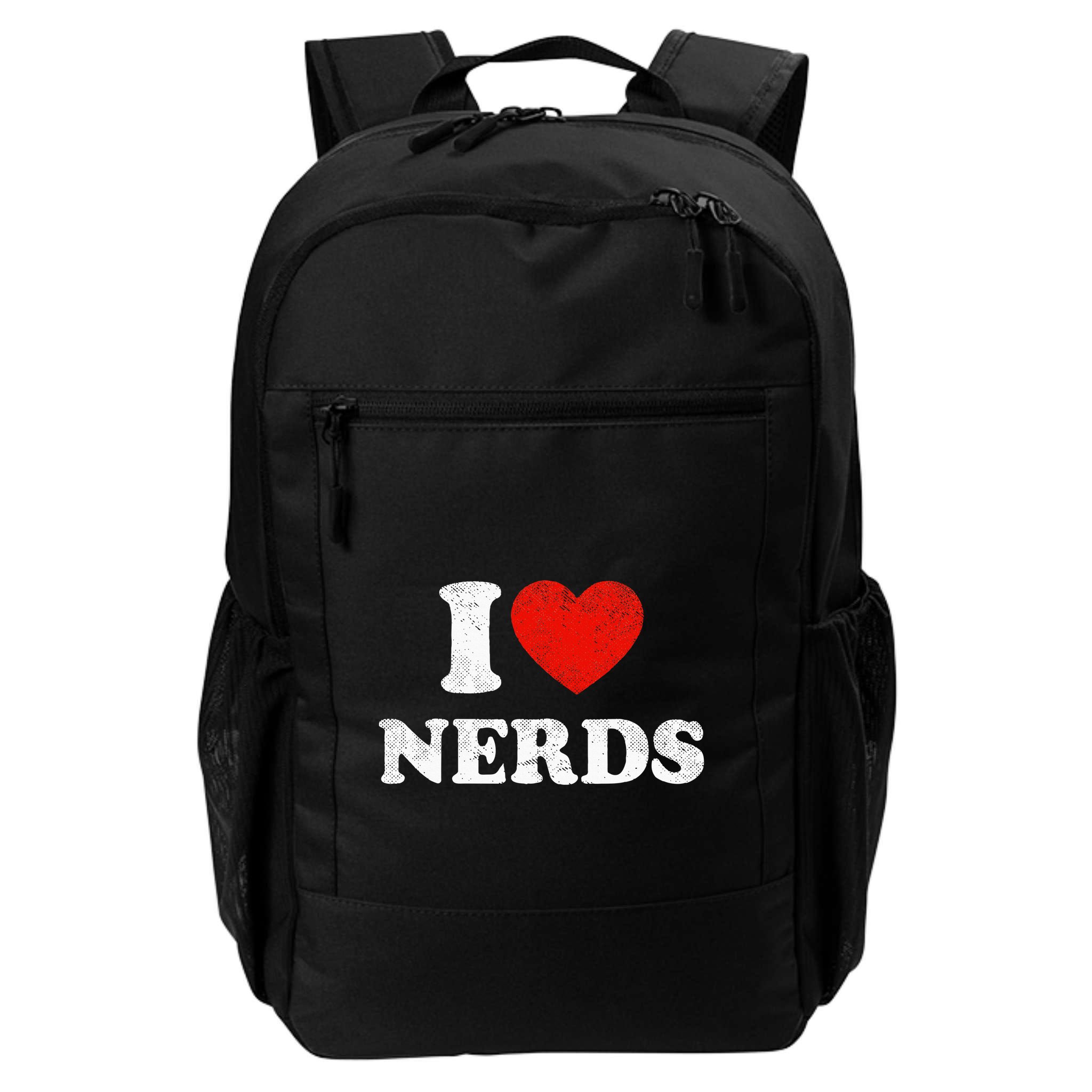 I Love Nerds Outfit Distressed I Heart Nerds Backpack
