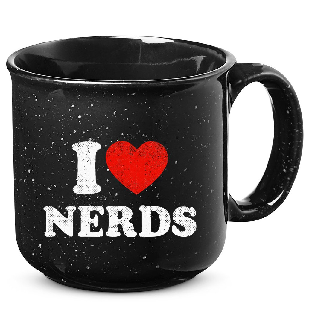 I Love Nerds Outfit Distressed I Heart Nerds 15oz Campfire Ceramic Mug