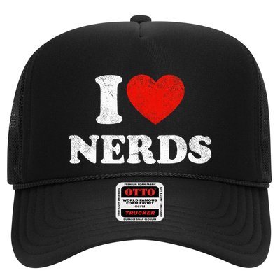I Love Nerds Outfit Distressed I Heart Nerds Trucker Hat