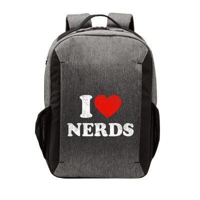 I Love Nerds Outfit Distressed I Heart Nerds Vector Backpack