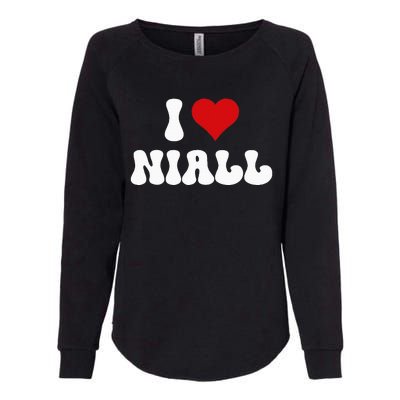 I Love Niall I Heart Niall ValentineS Day Womens California Wash Sweatshirt