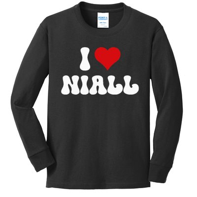 I Love Niall I Heart Niall ValentineS Day Kids Long Sleeve Shirt