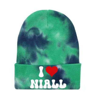 I Love Niall I Heart Niall ValentineS Day Tie Dye 12in Knit Beanie