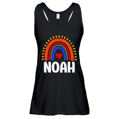 I Love Noah Cute Noah Rainbow Ladies Essential Flowy Tank