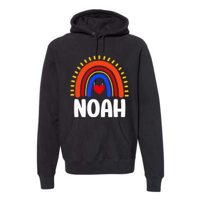 I Love Noah Cute Noah Rainbow Premium Hoodie