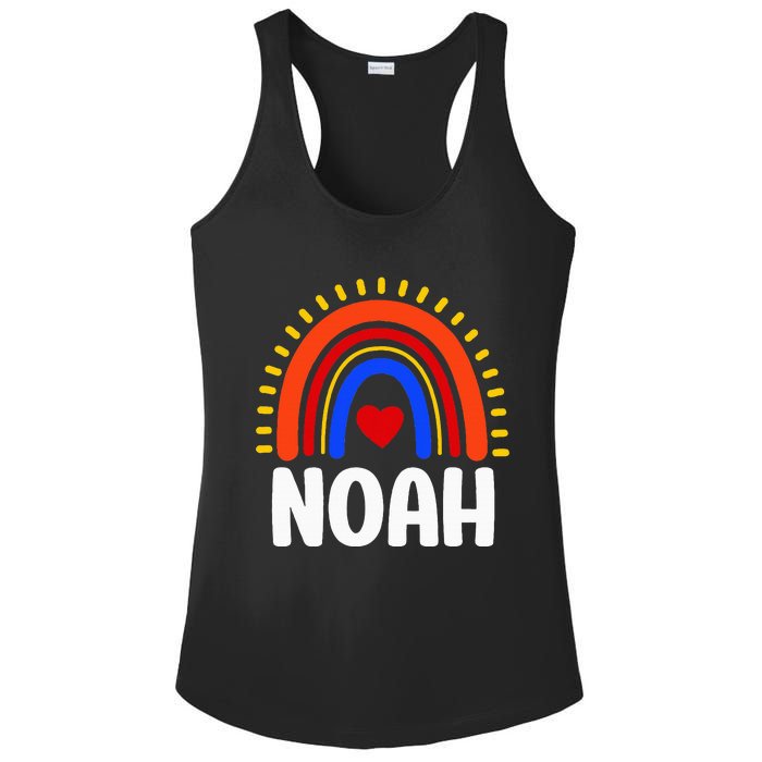 I Love Noah Cute Noah Rainbow Ladies PosiCharge Competitor Racerback Tank