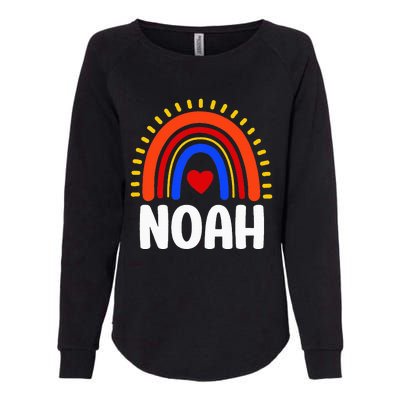 I Love Noah Cute Noah Rainbow Womens California Wash Sweatshirt