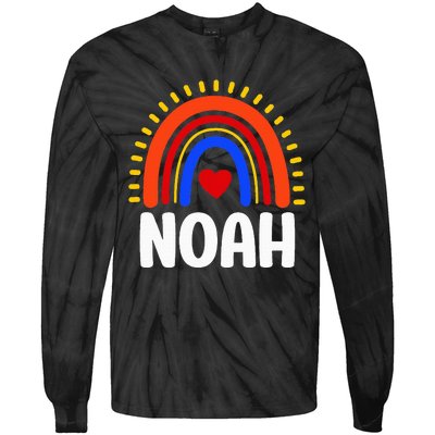 I Love Noah Cute Noah Rainbow Tie-Dye Long Sleeve Shirt