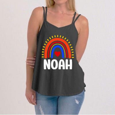 I Love Noah Cute Noah Rainbow Women's Strappy Tank