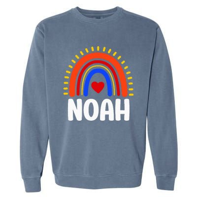 I Love Noah Cute Noah Rainbow Garment-Dyed Sweatshirt