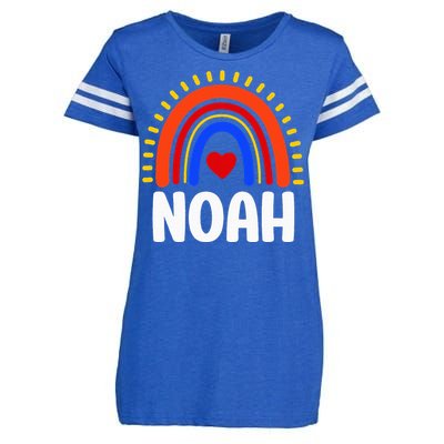 I Love Noah Cute Noah Rainbow Enza Ladies Jersey Football T-Shirt