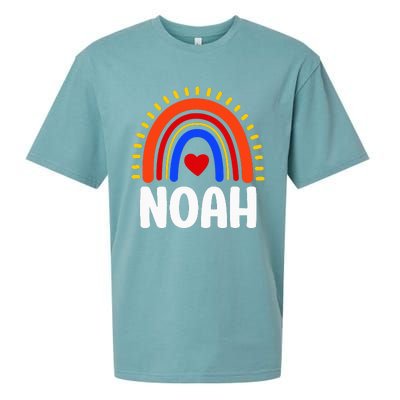 I Love Noah Cute Noah Rainbow Sueded Cloud Jersey T-Shirt