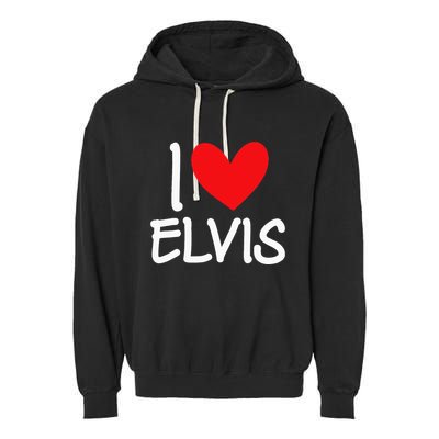 I Love Name Personalized Guy Bff Friend Heart Garment-Dyed Fleece Hoodie