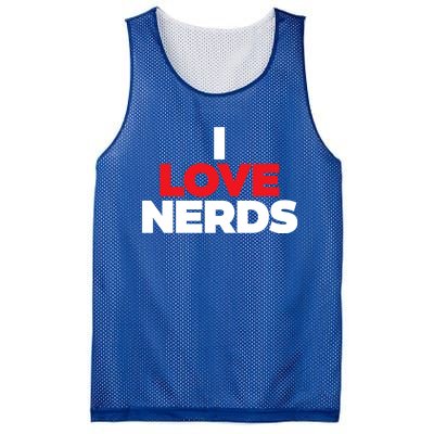 I Love Nerds Funny Mesh Reversible Basketball Jersey Tank