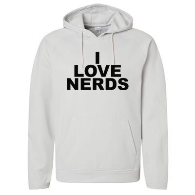 I Love Nerds Performance Fleece Hoodie