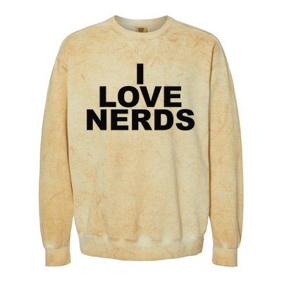 I Love Nerds Colorblast Crewneck Sweatshirt