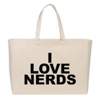 I Love Nerds Cotton Canvas Jumbo Tote