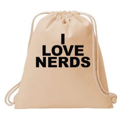 I Love Nerds Drawstring Bag