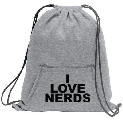 I Love Nerds Sweatshirt Cinch Pack Bag