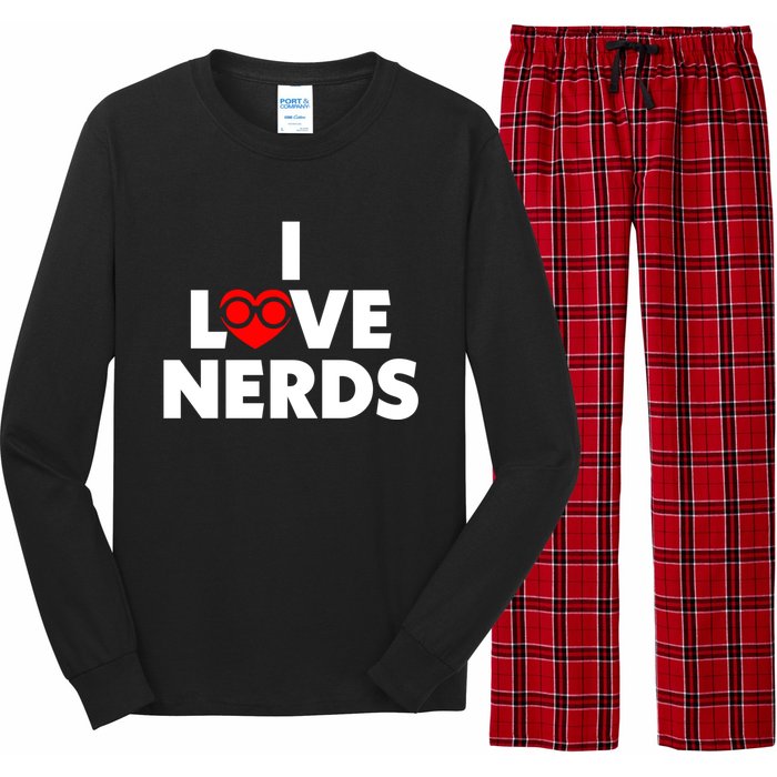 I Love Nerds Funny Long Sleeve Pajama Set