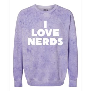 I Love Nerds Colorblast Crewneck Sweatshirt