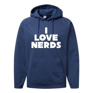 I Love Nerds Performance Fleece Hoodie