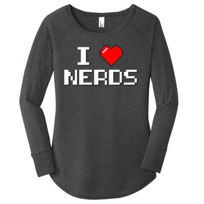 I Love Nerds Women's Perfect Tri Tunic Long Sleeve Shirt