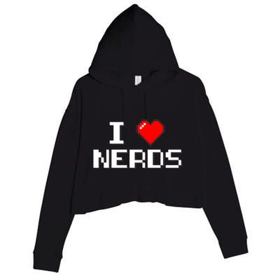 I Love Nerds Crop Fleece Hoodie