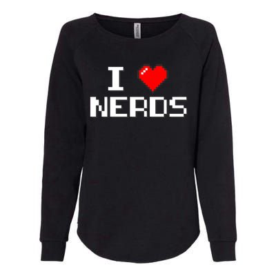 I Love Nerds Womens California Wash Sweatshirt