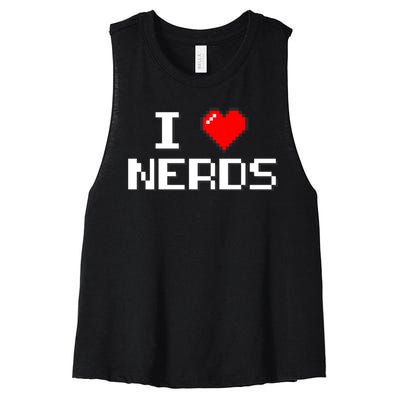 I Love Nerds Women's Racerback Cropped Tank