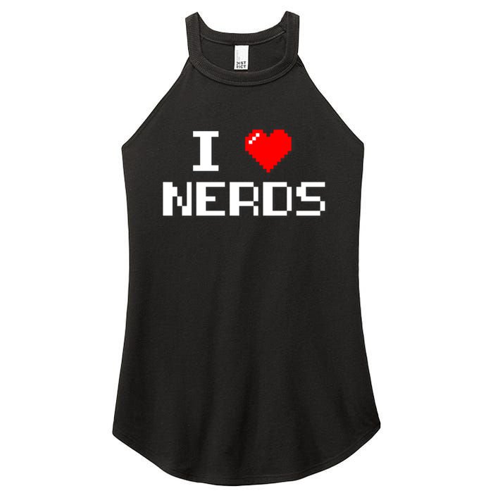 I Love Nerds Women's Perfect Tri Rocker Tank