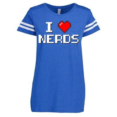 I Love Nerds Enza Ladies Jersey Football T-Shirt