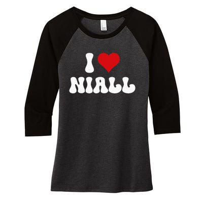 I Love Niall I Heart Niall ValentineS Day Women's Tri-Blend 3/4-Sleeve Raglan Shirt