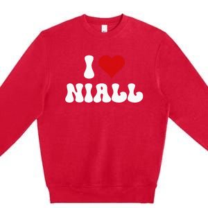 I Love Niall I Heart Niall ValentineS Day Premium Crewneck Sweatshirt