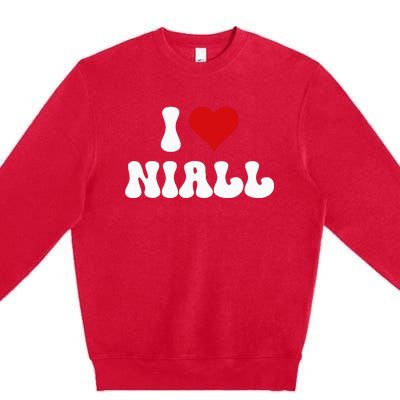 I Love Niall I Heart Niall ValentineS Day Premium Crewneck Sweatshirt