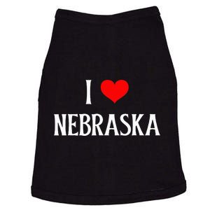 I Love Nebraska I Heart Nebraska NE Holiday Travel Souvenir Doggie Tank