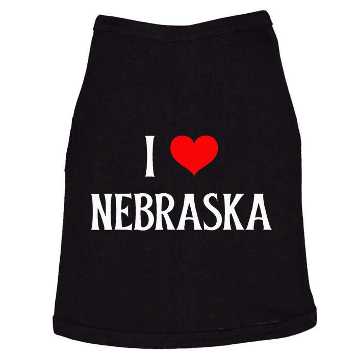 I Love Nebraska I Heart Nebraska NE Holiday Travel Souvenir Doggie Tank