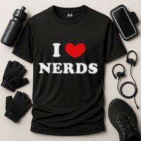 I Love Nerds I Heart Nerds Cooling Performance Crew T-Shirt