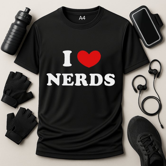 I Love Nerds I Heart Nerds Cooling Performance Crew T-Shirt
