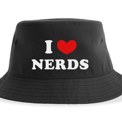 I Love Nerds I Heart Nerds Sustainable Bucket Hat