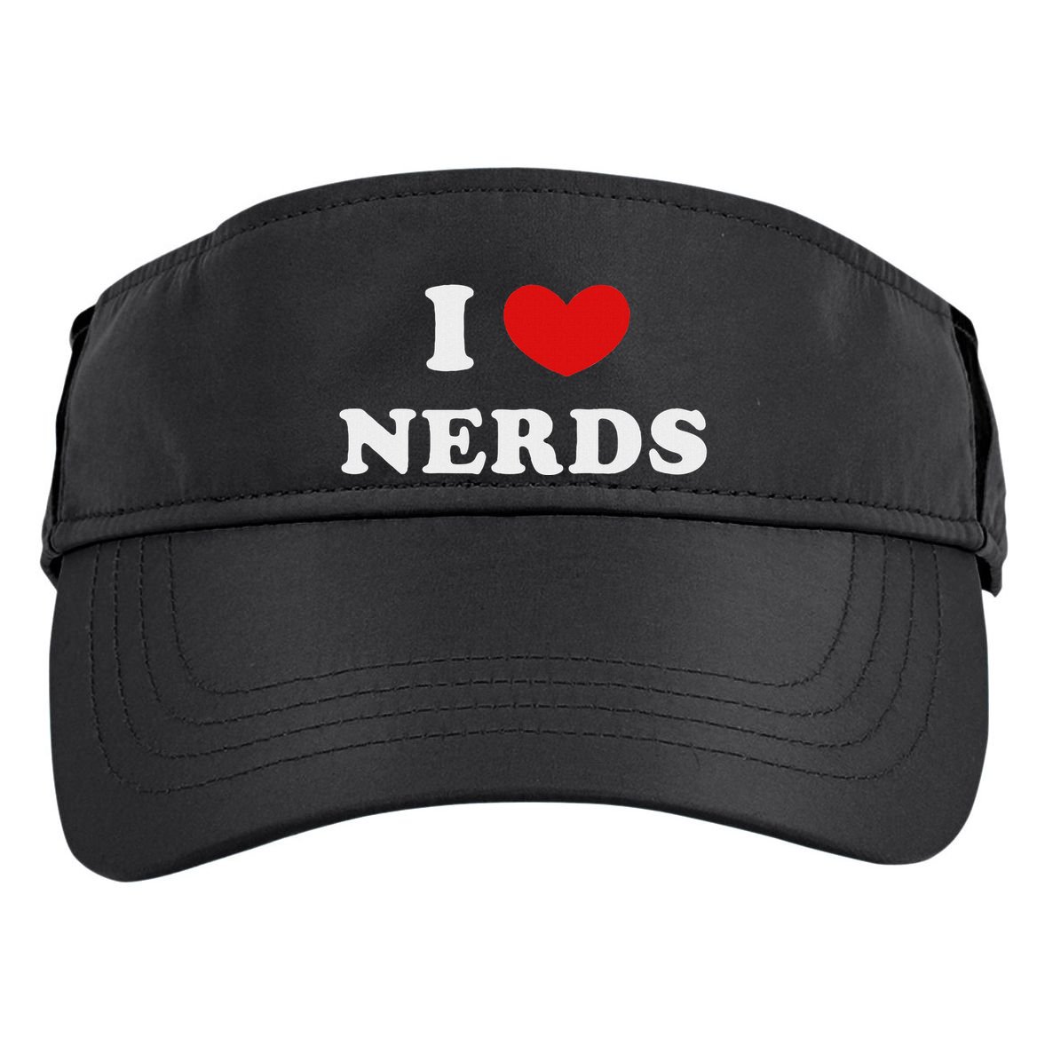 I Love Nerds I Heart Nerds Adult Drive Performance Visor