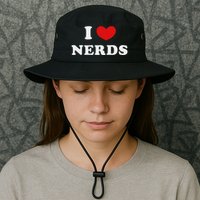 I Love Nerds I Heart Nerds Bucket Hat
