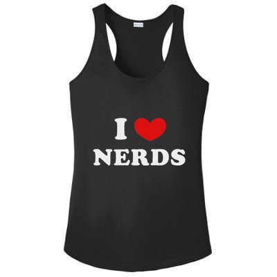 I Love Nerds I Heart Nerds Ladies PosiCharge Competitor Racerback Tank
