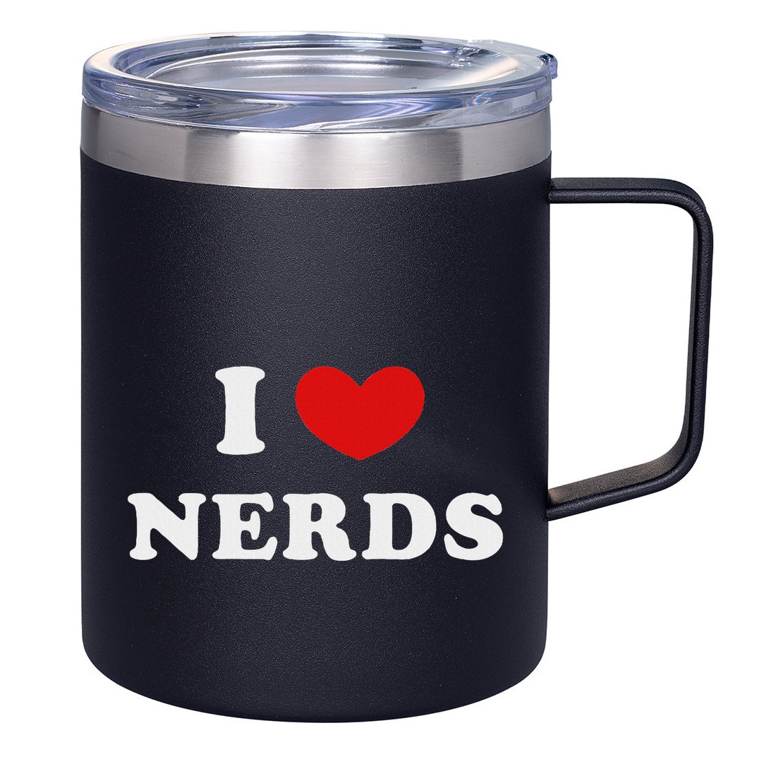 I Love Nerds I Heart Nerds 12oz Stainless Steel Coffee Mug